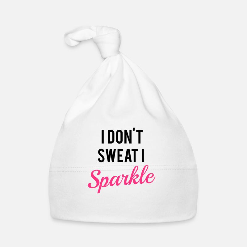 I don't sweat I sparkle Bonnet bio Bébé