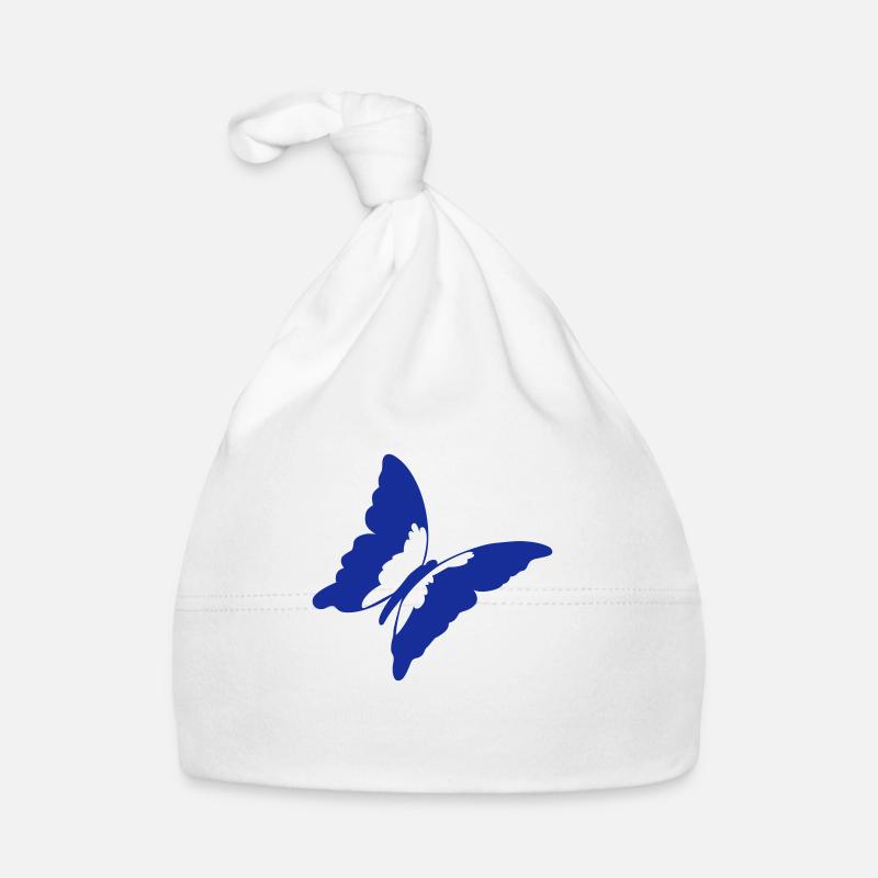 butterfly_01 - Bonnet bio Bébé - blanc
