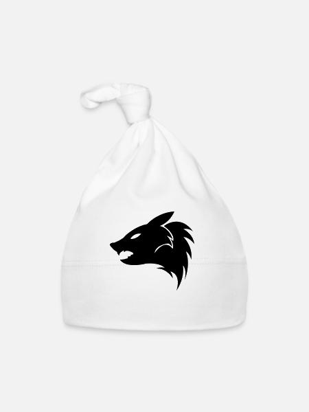 wolf - Baby Bio-Mütze - Weiß - Vorne