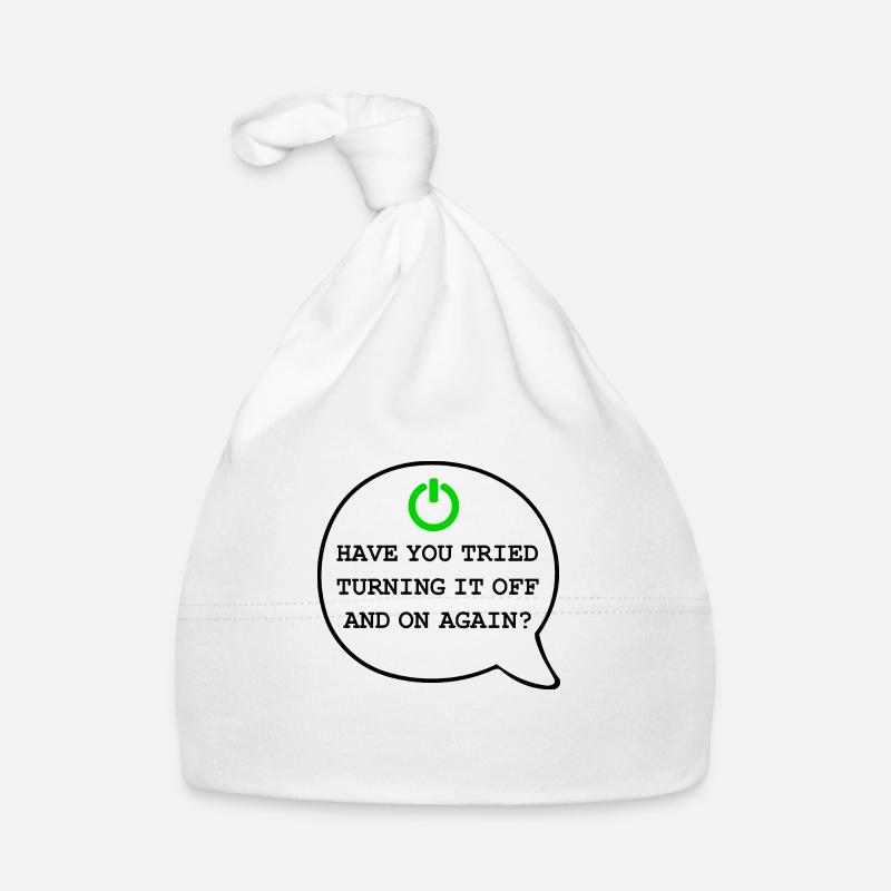 Computer Support Tried turning it off and on again Baby Bio-Mütze