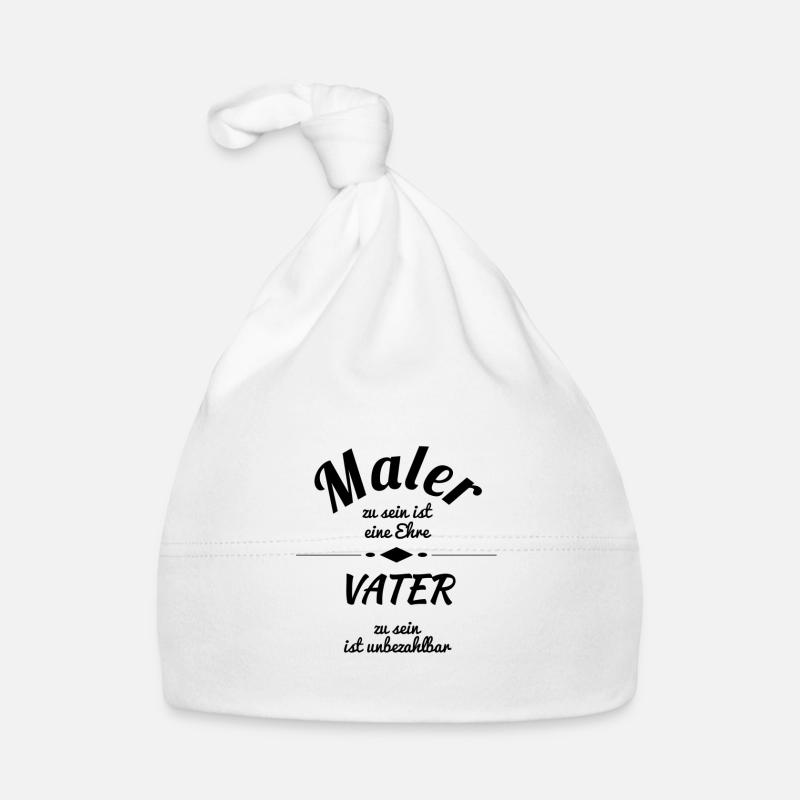 Maler - Baby Bio-Mütze - Weiß