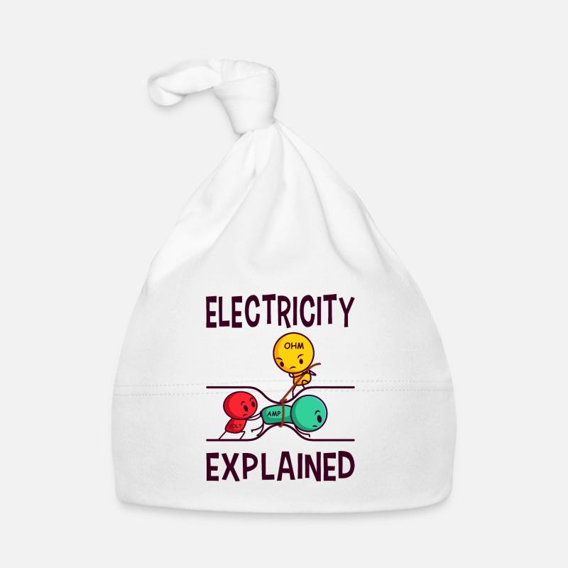 Électricien technicien en électronique drôle électronique - Bonnet bio Bébé - blanc