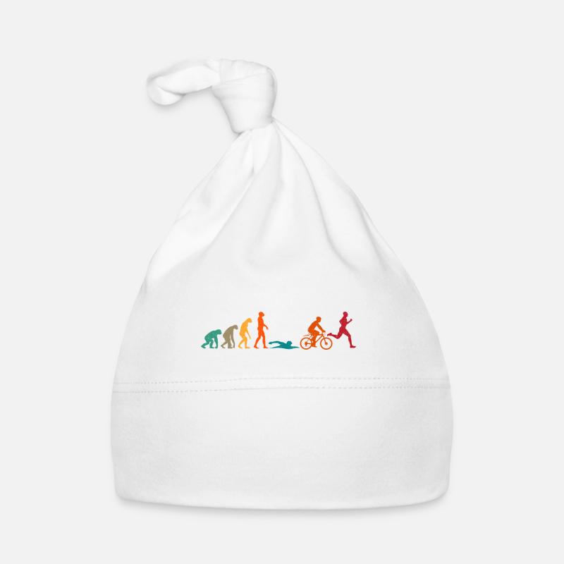 Triathlon Evolution Sport extrême Triathlète rétro Bonnet bio Bébé