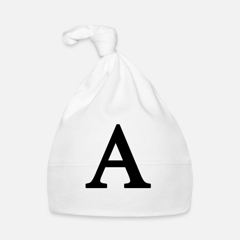 Lettre A - Oversize Bonnet bio Bébé