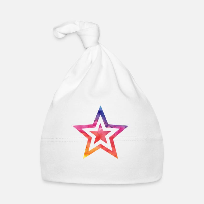Étoile colorée Bonnet bio Bébé