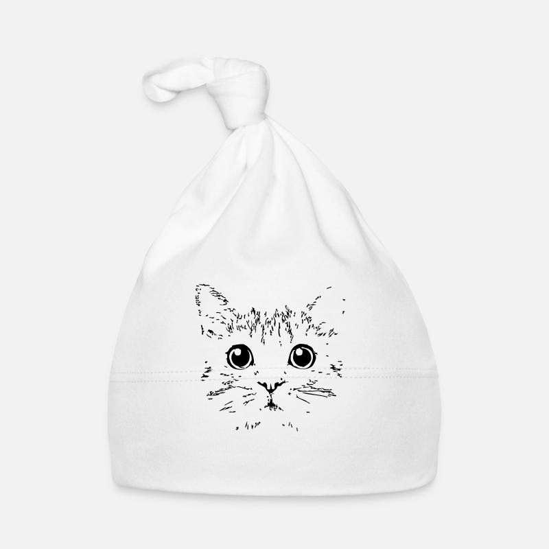 Kopf einer Katze Baby Bio-Mütze