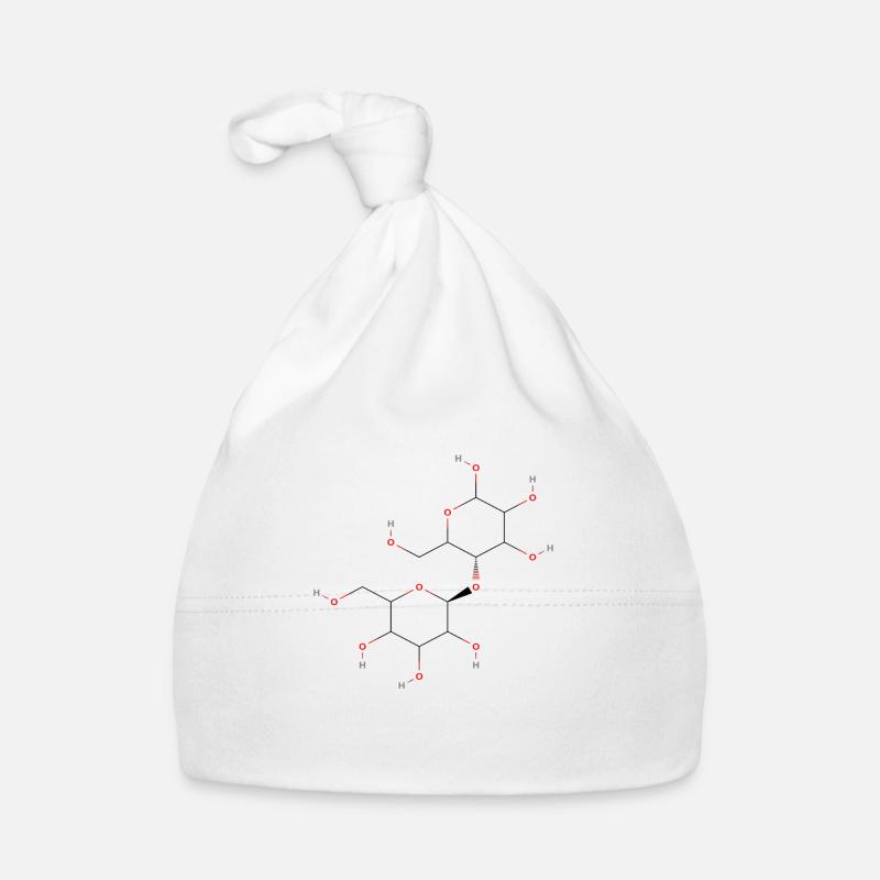 Molécule de cellulose - Formule structurale colorée Bonnet bio Bébé