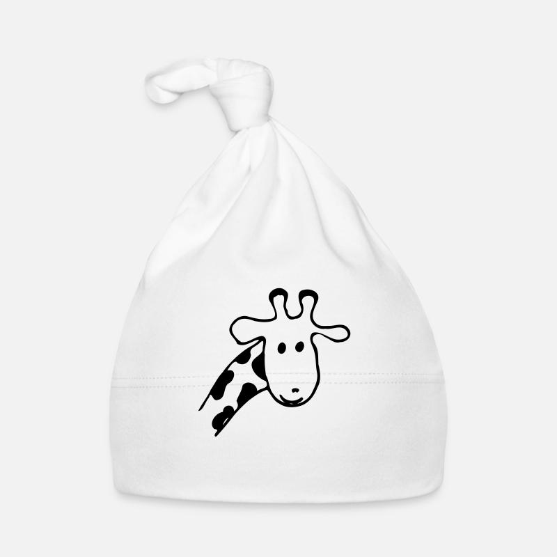 Giraffe - Baby Bio-Mütze - Weiß