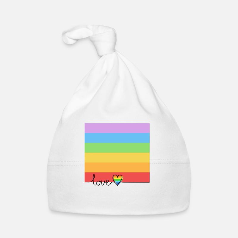 Regenbogen, LGBT, Rainbow, Gay Pride, Love Baby Bio-Mütze