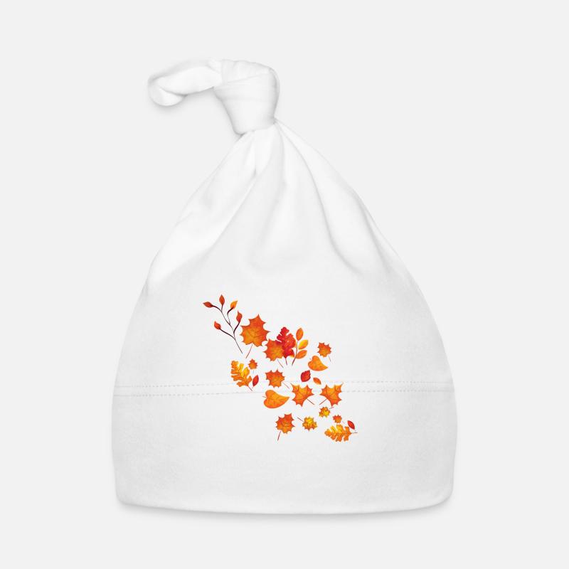 Bunte Herbst Blätter Baby Bio-Mütze