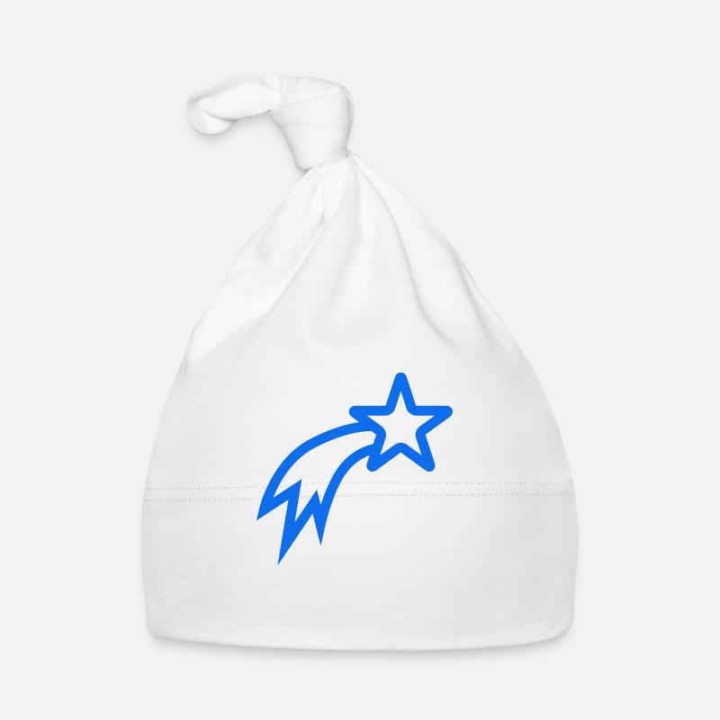 Falling Star Stern - Organic Baby Cap - white