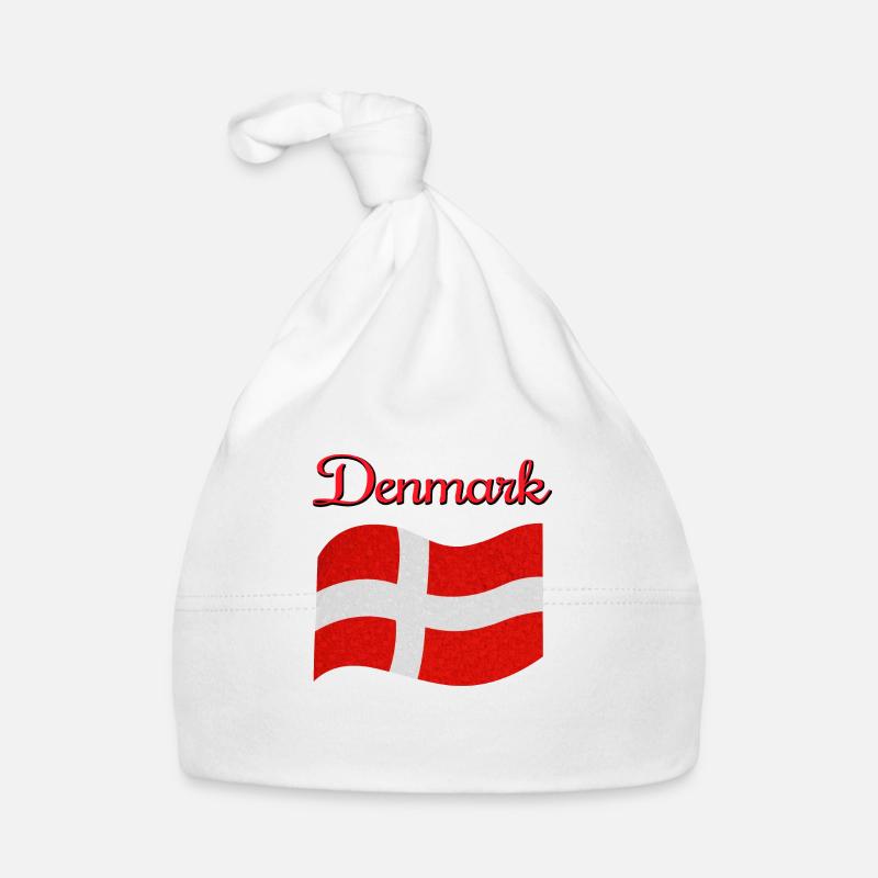 Drapeau du Danemark Bonnet bio Bébé
