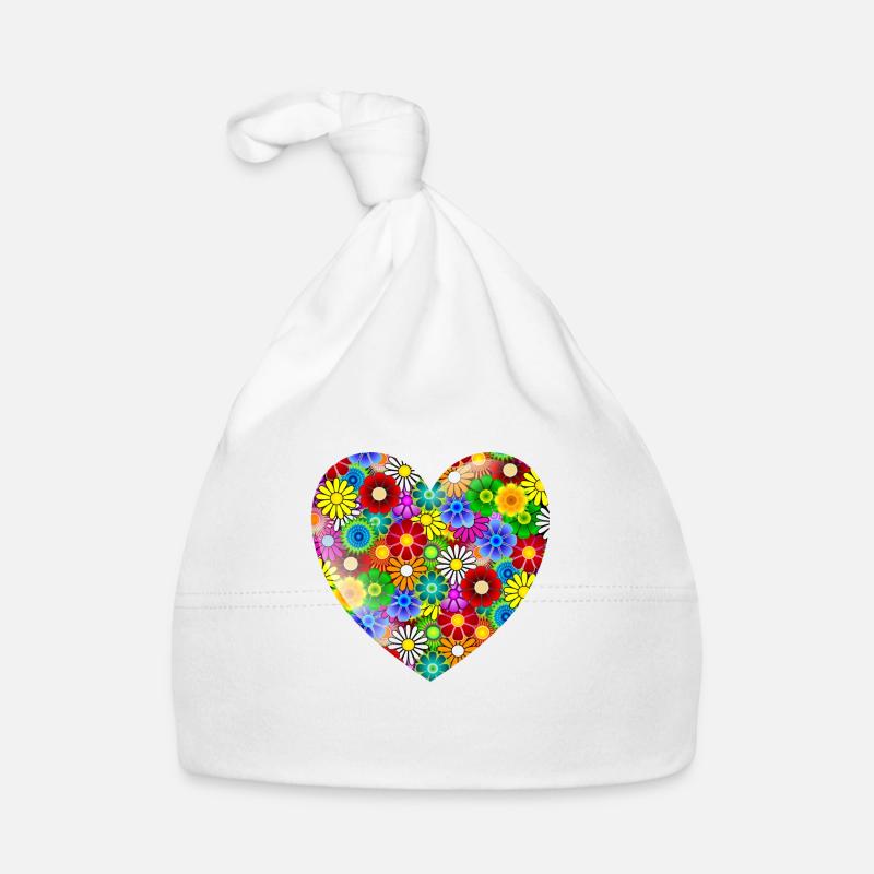 Cœur de fleur Bonnet bio Bébé