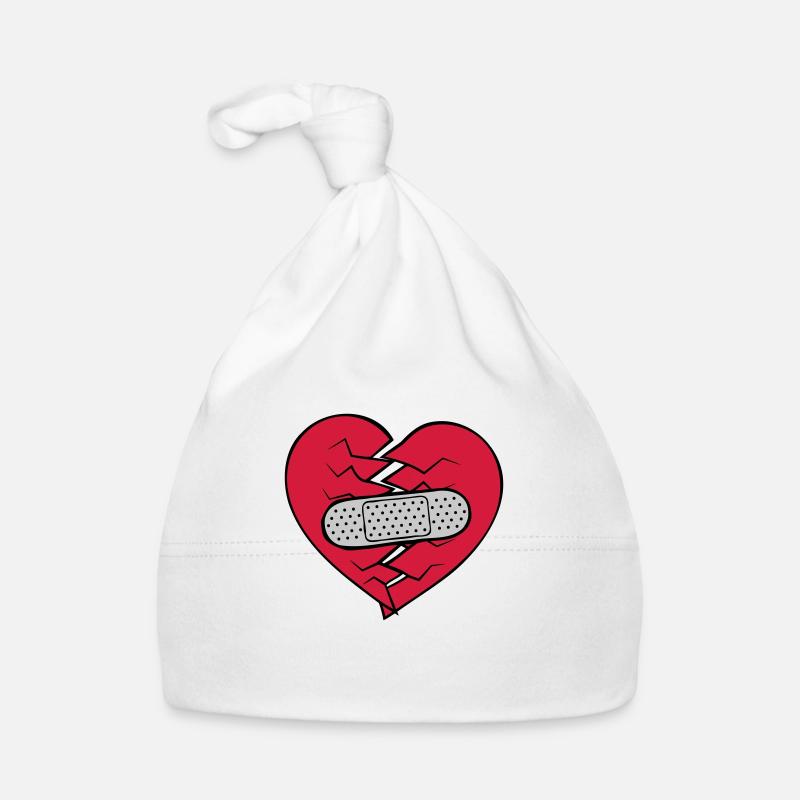 Patch heart broken Organic Baby Cap