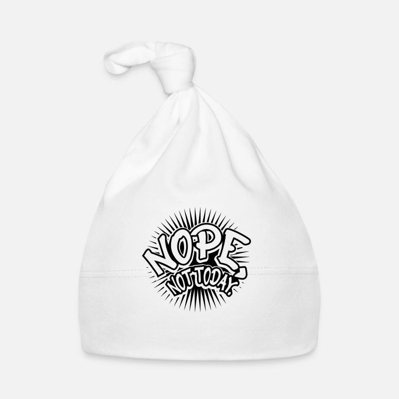 Nope Comic Font Organic Baby Cap