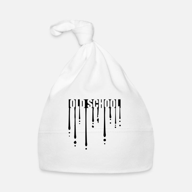 Drops Old School - Organic Baby Cap - white