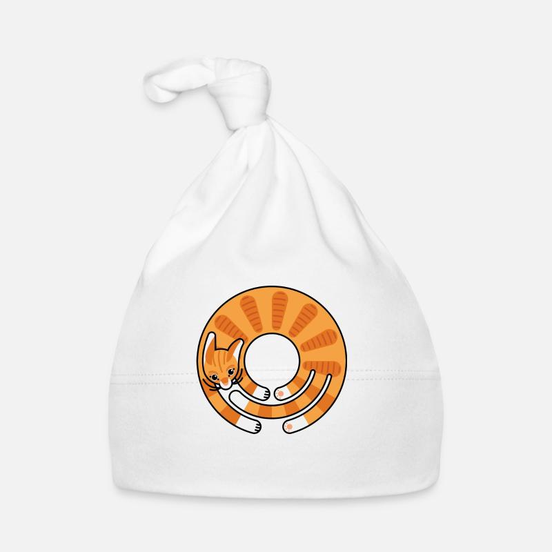 Chat orange Bonnet bio Bébé