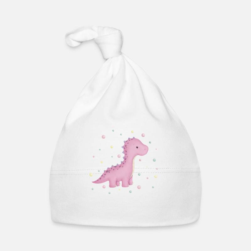Dino Girl with Points Organic Baby Cap