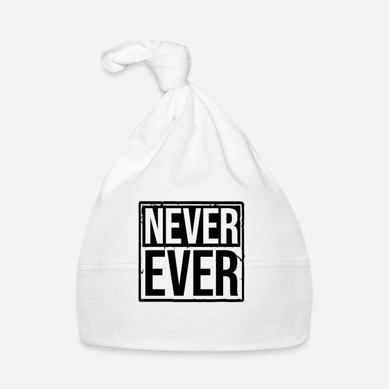 Never Ever Text Organic Baby Cap