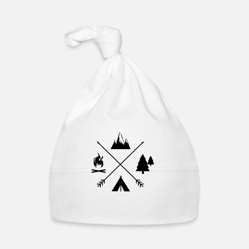 Temps de camping individuel noir Bonnet bio Bébé