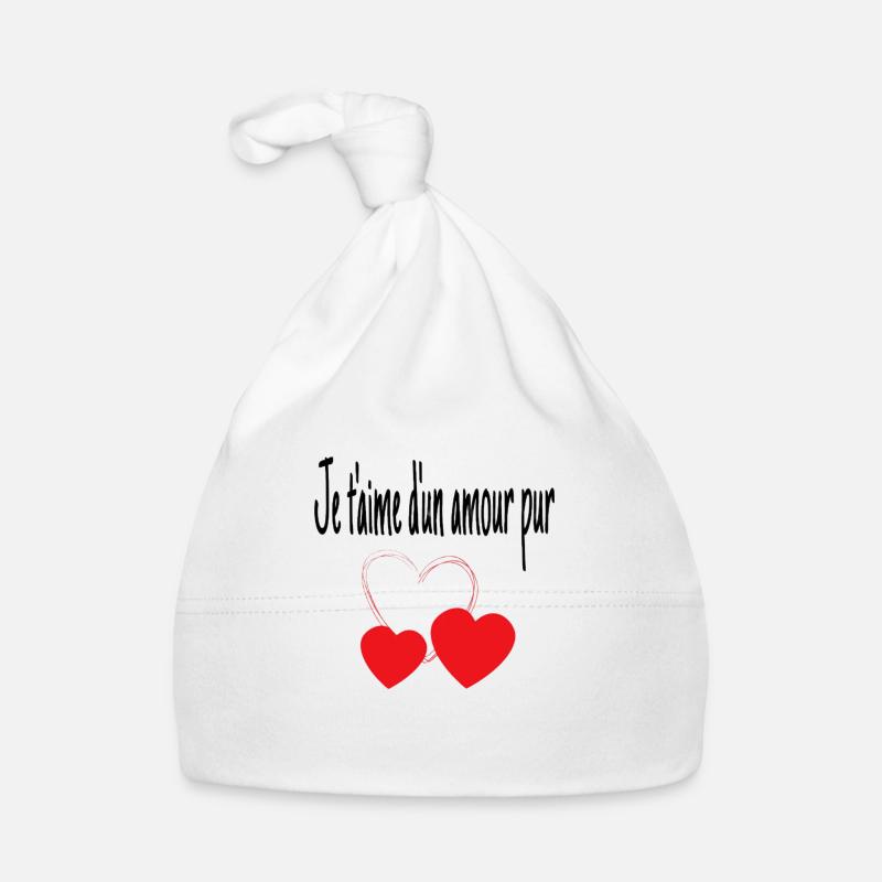 Amour - Bonnet bio Bébé - blanc