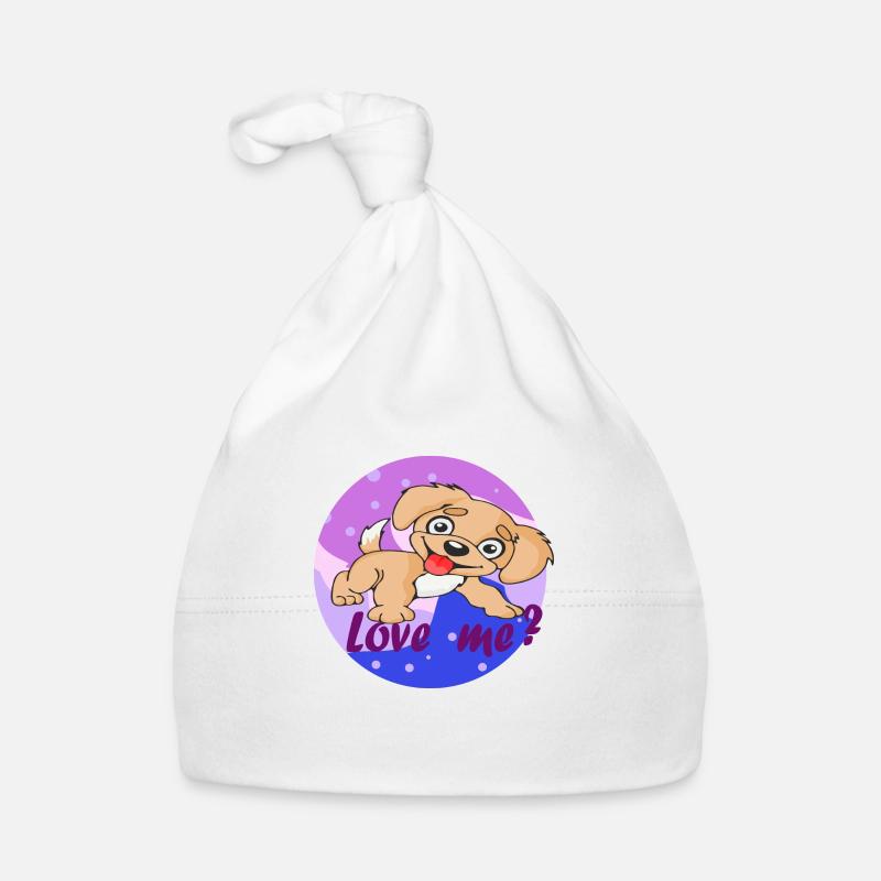 Chiot mignon - Aimez-moi - Aimez-moi! Bonnet bio Bébé