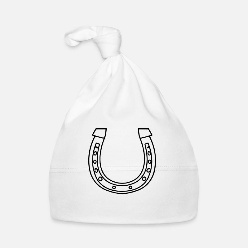 Horseshoe Horses Lucky Symbol Luck Vector Organic Baby Cap