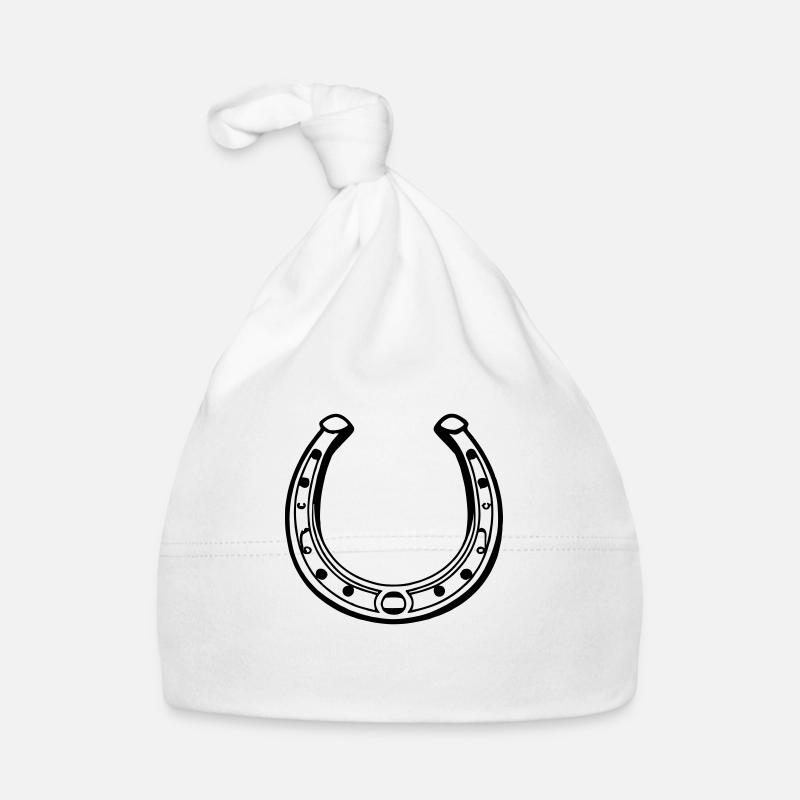 Horseshoe Horses Lucky Symbol Luck Vector Organic Baby Cap