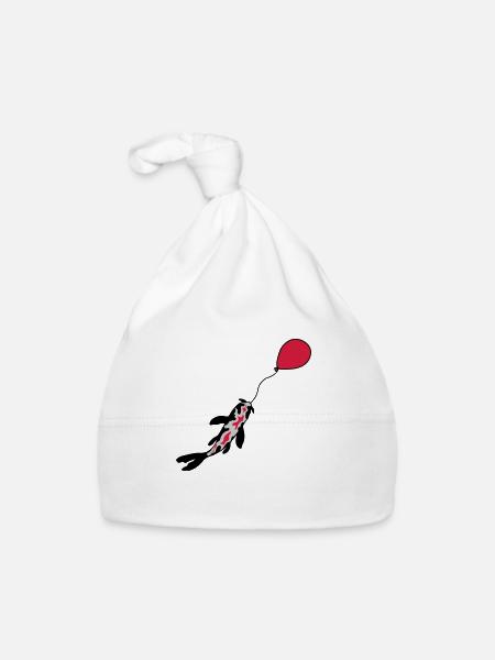 Balloon Koi Fish Nishikigoi - Organic Baby Cap - white - Front