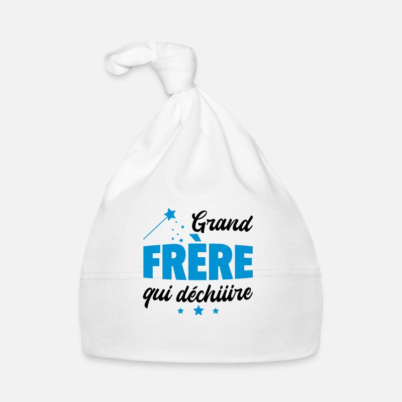grand-frère qui déchire Bonnet bio Bébé