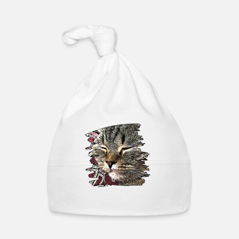 Visage de chat 6 Bonnet bio Bébé