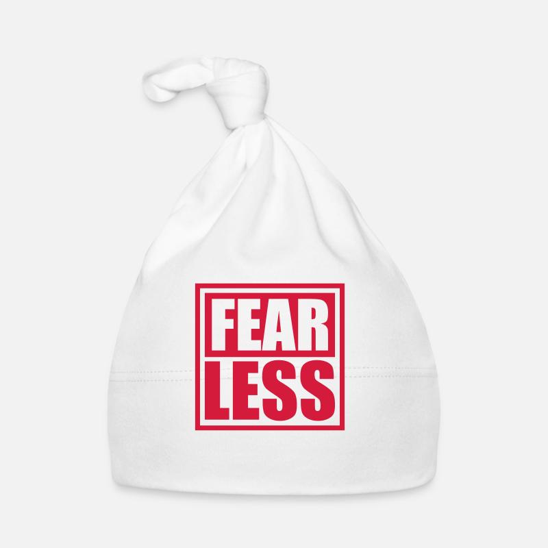 fearless Text Quote Design Organic Baby Cap