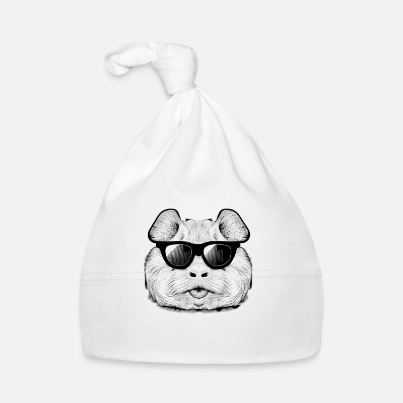 Lunettes de soleil cool cochon d’Inde design amusant 18 Bonnet bio Bébé