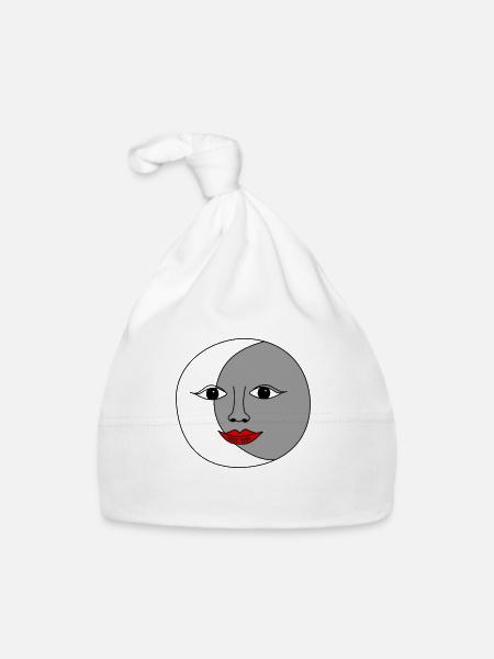 Sun and moon - Baby Bio-Mütze - Weiß - Vorne