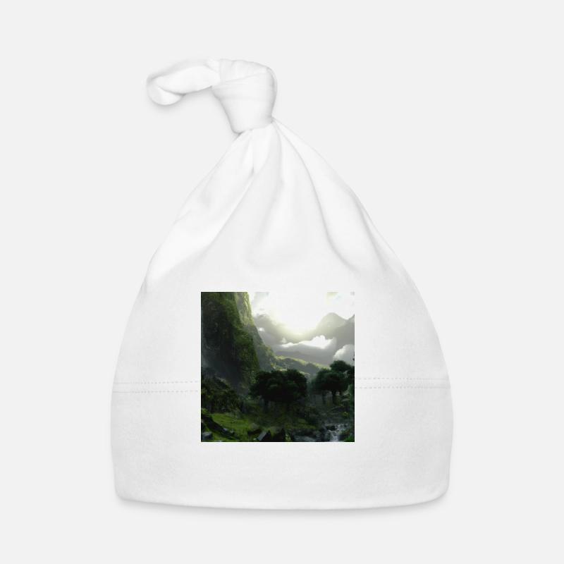 Beautiful mountain landscape Organic Baby Cap