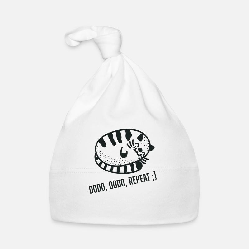 Dodo dodo repeat, gros chat endormi! Bonnet bio Bébé