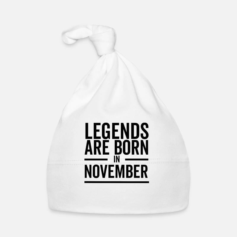 Legends Are Born in November Organic Baby Cap