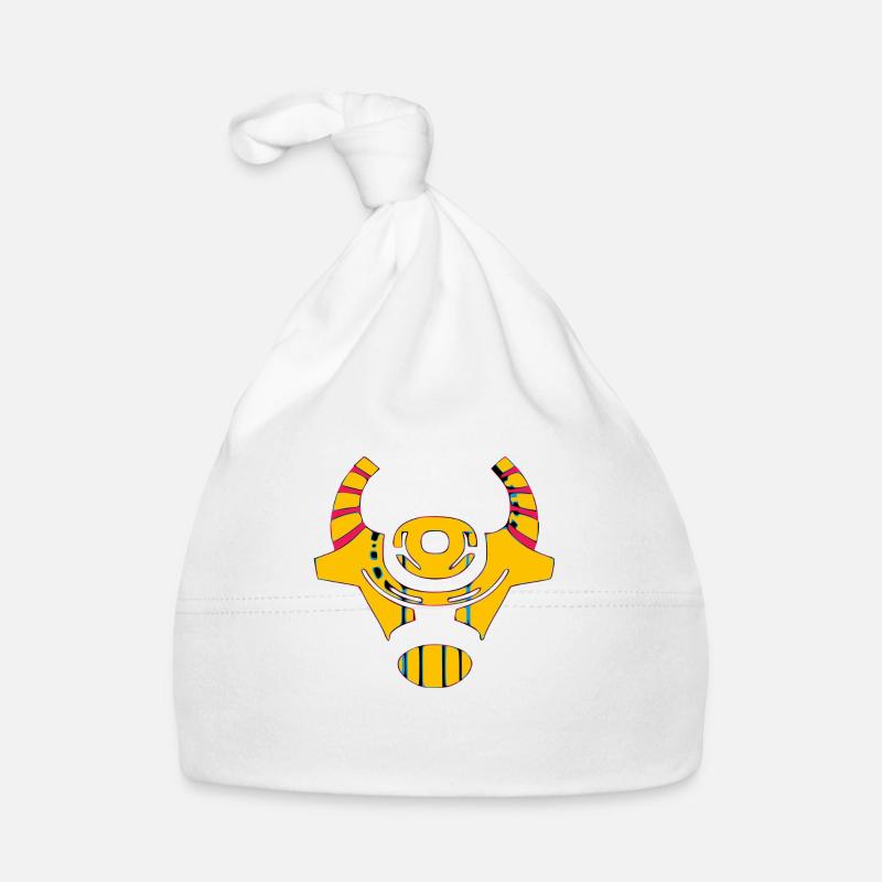 Stylized cow's head Organic Baby Cap