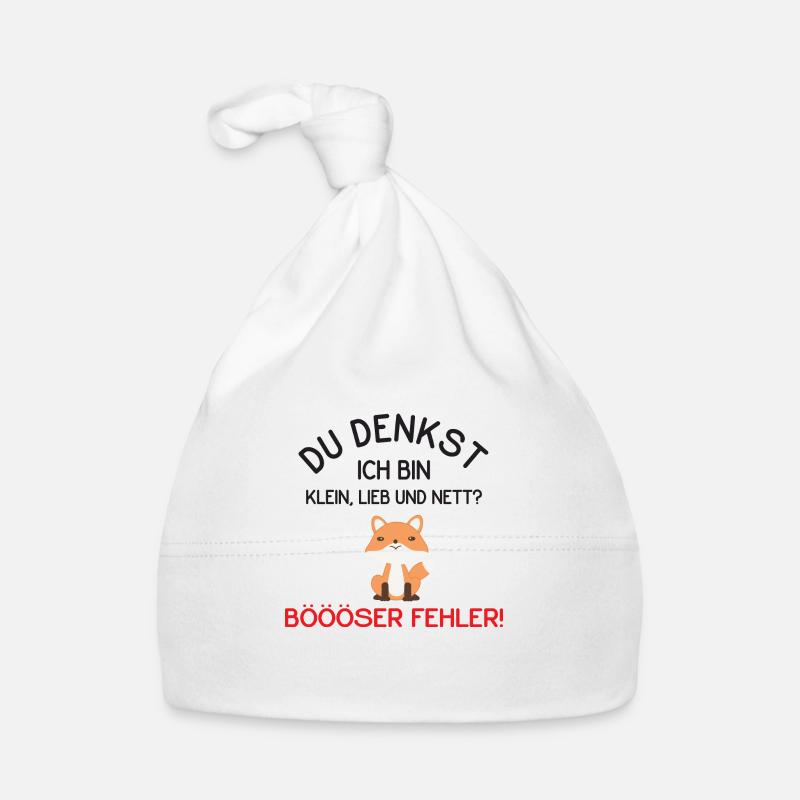 Du Denkst Ich Bin Klein Lieb Und Nett Fuchs Baby Bio-Mütze