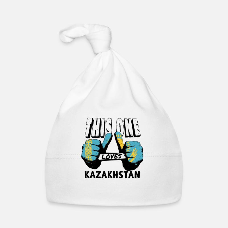Drapeau du Kazakhstan Drapeau du Kazakhstan Bonnet bio Bébé