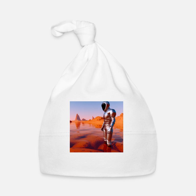Diver on Mars - Baby Bio-Mütze - Weiß