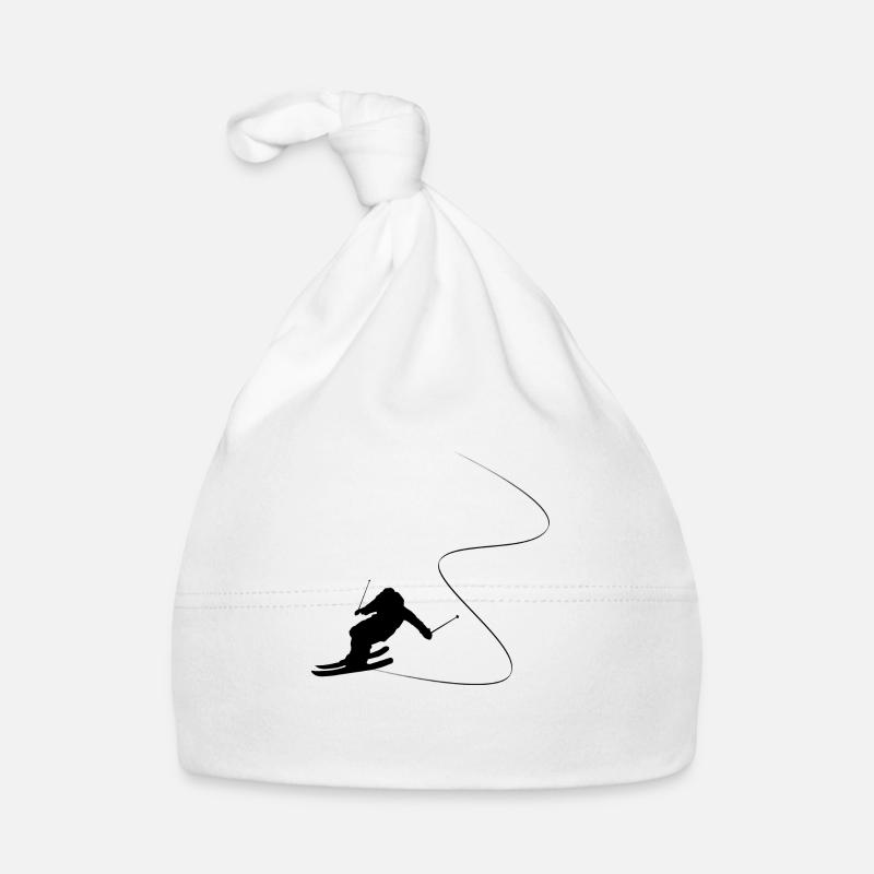 Ski Ski Berge Skigebiet Ski Abfahrt Geschenk Baby Bio-Mütze