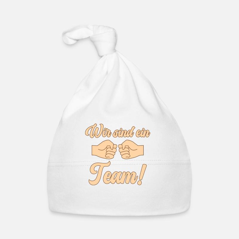 Wir sind ein Team Baby Bio-Mütze