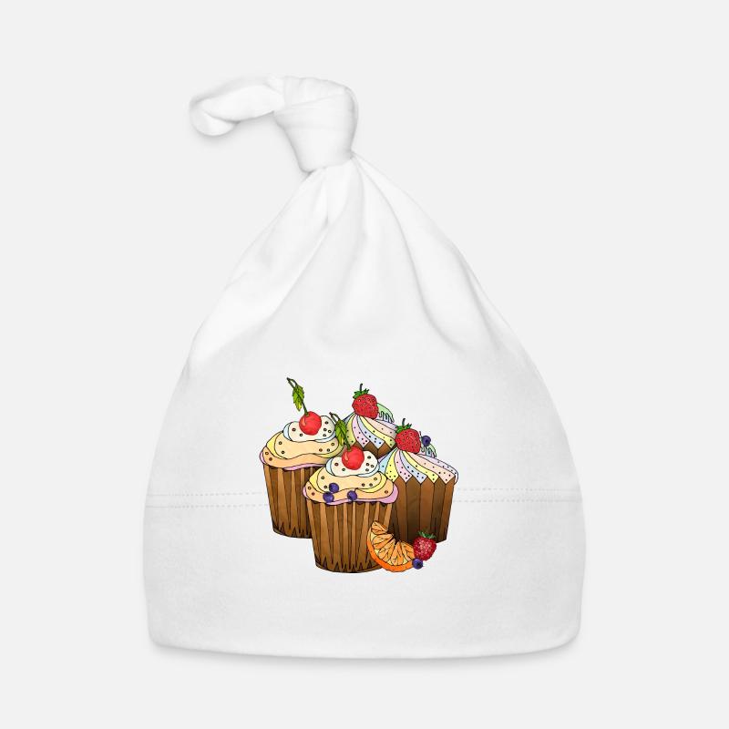 Gâteaux - Bonnet bio Bébé - blanc