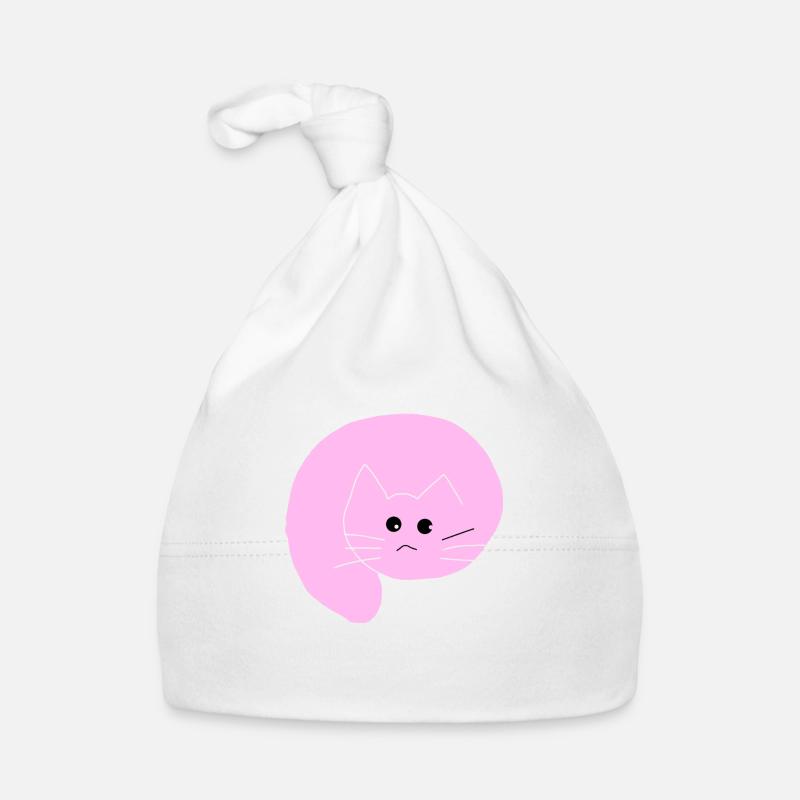 Chat rose 1 Bonnet bio Bébé
