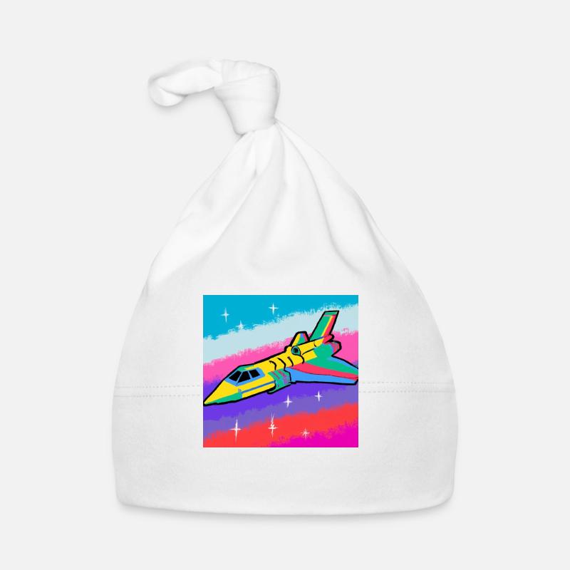 Das farbige Raumschiff Baby Bio-Mütze
