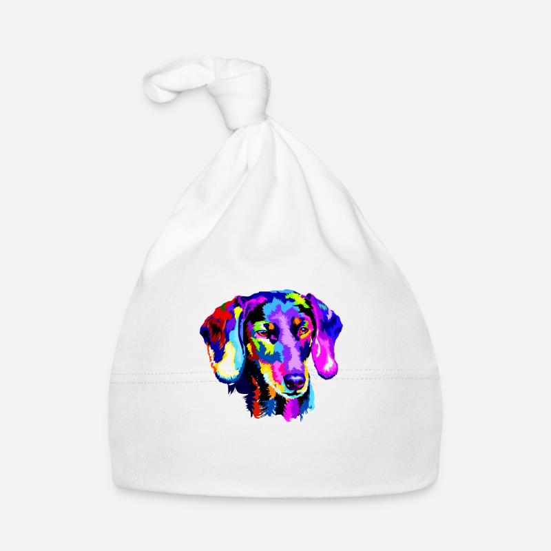 Teckel stylisé Bonnet bio Bébé