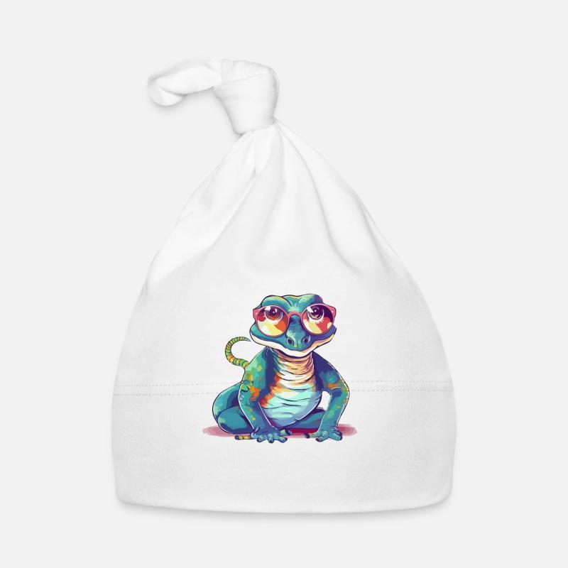 Ik le lézard à lunettes Bonnet bio Bébé