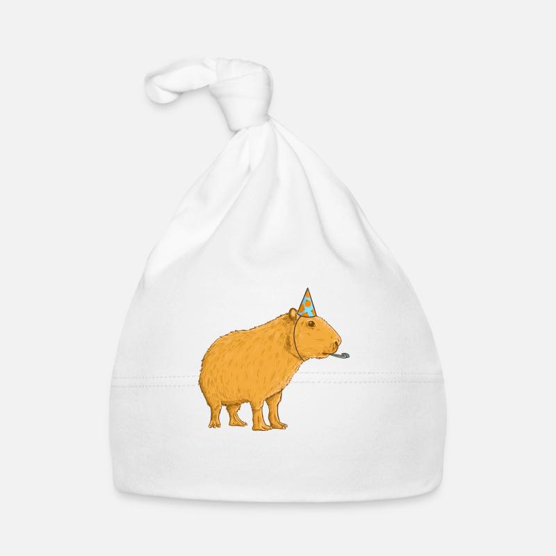 Capybara Birthday Organic Baby Cap