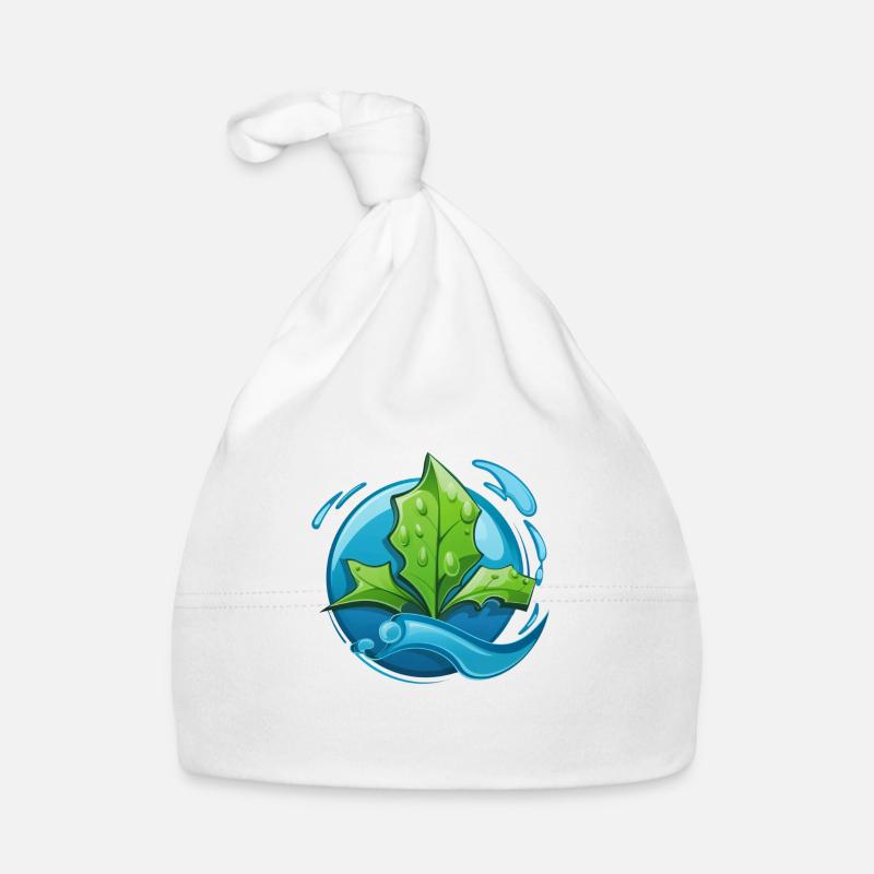 Eco: Water & Leaf Organic Baby Cap